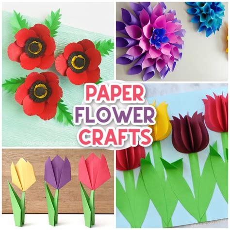 20+ Easy Paper Flower Crafts - Happiness is Homemade