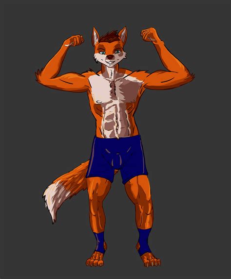 Athletic Male Fox Practice — Weasyl