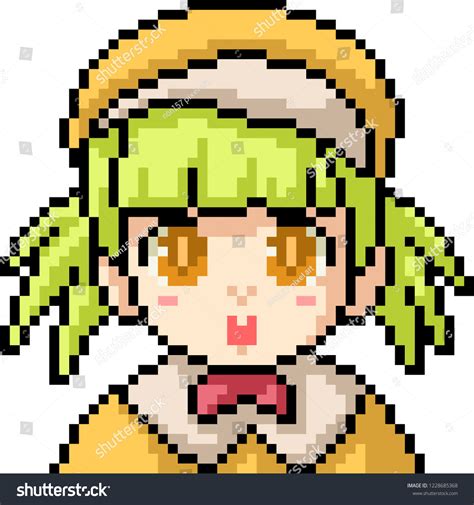 Vector Pixel Art Anime Girl Isolated Stock Vector (Royalty Free) 1228685368 | Shutterstock