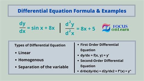 Differential Equation Formula Sheet at Gloria Frazier blog