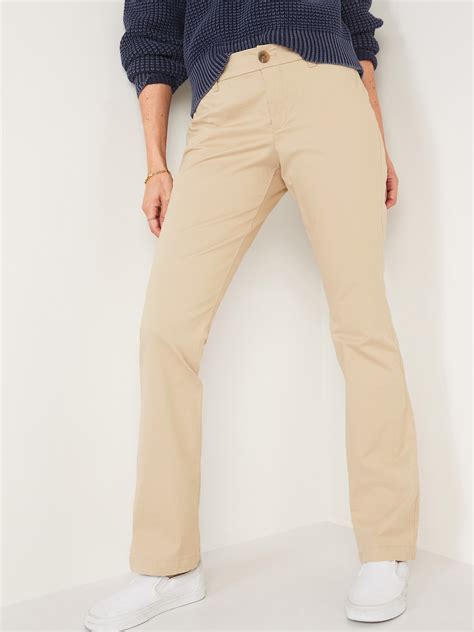 Mid-Rise Boot-Cut Khakis for Women | Old Navy