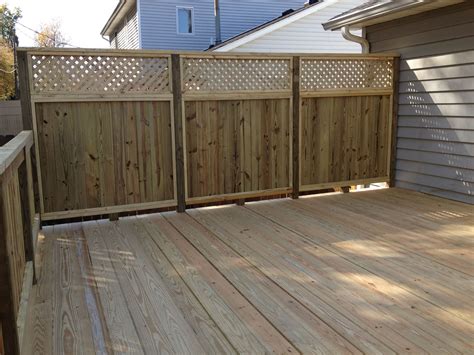 Wood Deck Privacy Fence Ideas