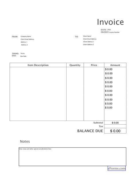 24+ Simple Invoice Word Template Free Background | Invoice Template Ideas