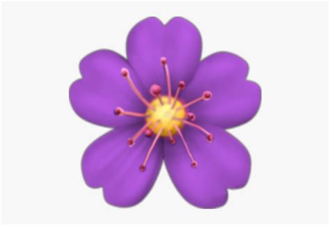 Purple Flower Emoji Png, Transparent Png , Transparent Png Image - PNGitem