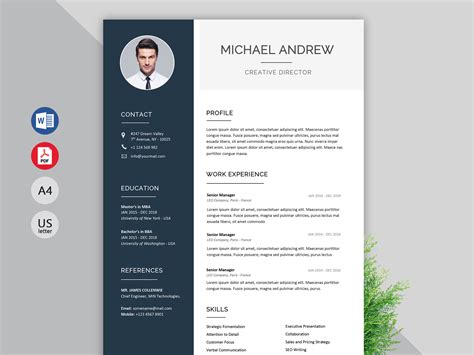 Microsoft Word Resumes Templates