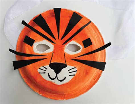 Paper Plate Tiger Masks