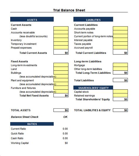 10+ Trial Balance Worksheet Templates - PDF, DOC | Free & Premium Templates