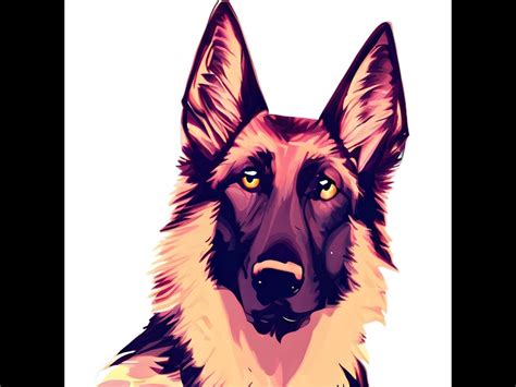 Majestic German Shepherd Dog Fur PNG Graphic by eifelArt Studio · Creative Fabrica