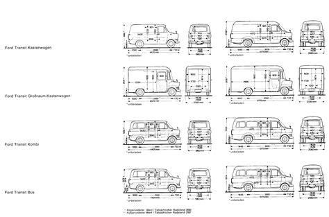 2001 Ford transit van dimensions