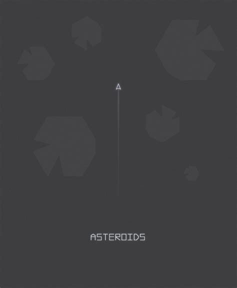 "Asteroids" poster v. 2 | Conceptual, Game design, Art design