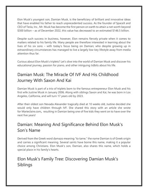 PPT - The Musk Triplets: Damian Musk's Education and Life Story Revealed PowerPoint Presentation ...