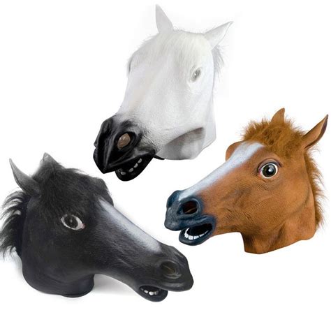 2021 Creepy Horse Mask Head Halloween Costume Theater Prop Novelty Latex Rubber Top Quality Hot ...