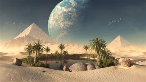 Desert Oasis Landscape Wallpapers - 4k, HD Desert Oasis Landscape Backgrounds on WallpaperBat