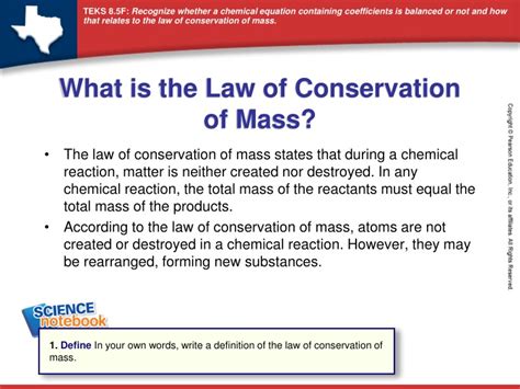 PPT - What is the Law of Conservation of Mass? PowerPoint Presentation - ID:1532173