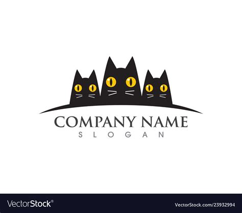 Cat logo design Royalty Free Vector Image - VectorStock