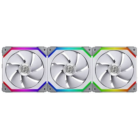 Lian Li UNI SL120 RGB LED 120mm White Case Fan - 3 Pack with Controller - 12UF3W | Mwave