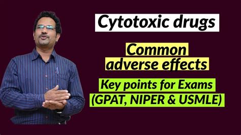 Cytotoxic Drugs - Adverse Effects & Key points for Competitive exams - YouTube