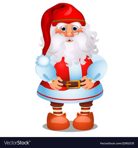 Animated santa claus in red christmas costume Vector Image