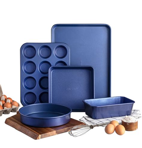 Granite Stone Bakeware Set, 5 Piece Complete Nonstick Baking Set with Ultra Durable Mineral ...