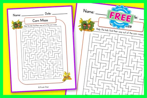 Corn Maze Printable - Puzzle Cheer