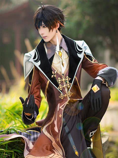 Best Quality Zhongli Genshin Impact Cosplay Costume Full Set - Etsy