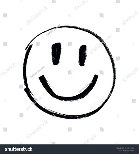 Happy Face Smiley Black And White Clipart