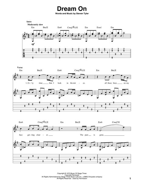 Dream On by Aerosmith - Solo Guitar - Guitar Instructor