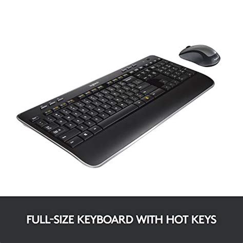 Logitech MK520 Wireless Keyboard and Mouse Combo — Keyboard and Mouse, Long Battery Life, Secure ...