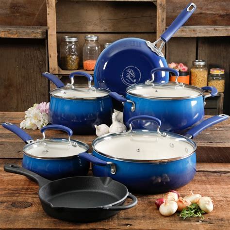 Pioneer Woman Blue Pots And Pans - Pioneer Woman Enamel