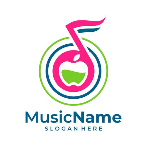 Apple Music Logo Vector. Music Apple logo design template 13453345 Vector Art at Vecteezy