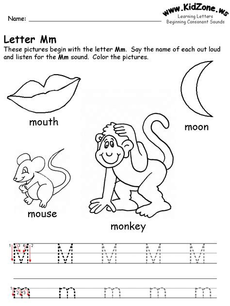 Nice Letter M Worksheets Free Printables Summer Daily Schedule Template