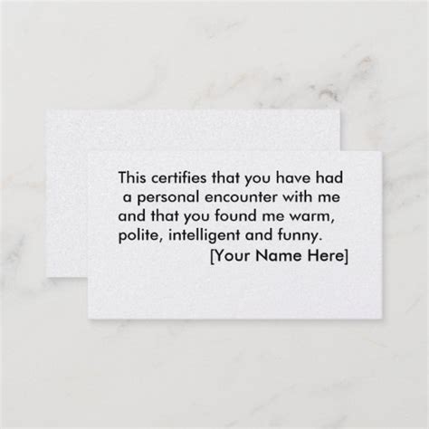 Funny Business Card | Zazzle