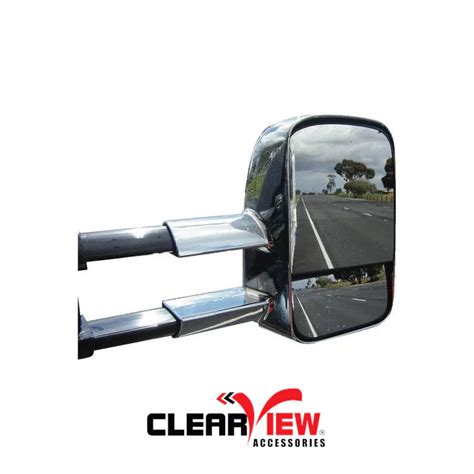 Clearview Towing Mirrors for Nissan Navara NP300 [Electric; Chrome] – Direct Suspensions