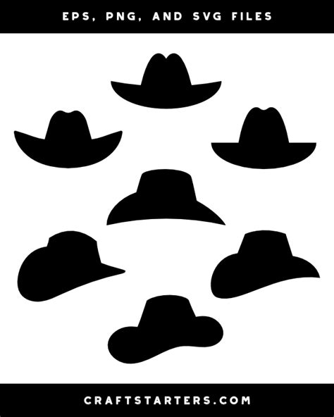 Simple Cowboy Hat Silhouette Clip Art