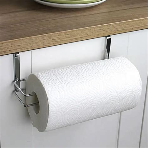 Stainless Steel Kitchen Paper Towel Holder Roll Wall Mounted Tissue Holder Toilet Paper Roll ...