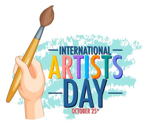 Free Vector | International artists day poster design