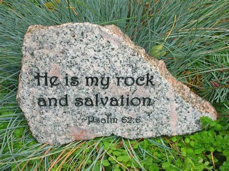 Engraved Rock » Medium Engraved Granite Stone Bible Quote