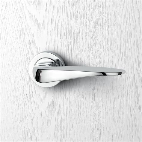 710H Pittella Contemporary Polished Chrome Door Handle #pittella #contemporary #interiordesign # ...