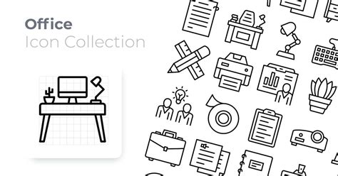 Office Outline Icon, Graphics - Envato Elements