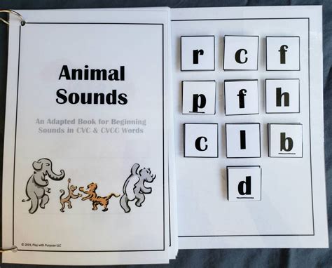 Adapted Book for Beginning Sounds: animal Sounds - Etsy