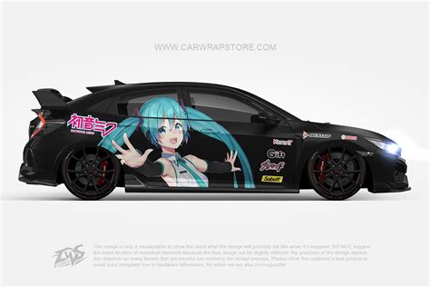 Hatsune Miku ITASHA anime car wrap vinyl stickers Fit With Any Cars