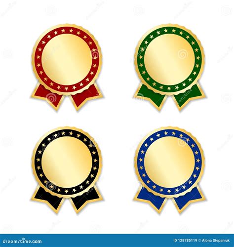 Award ribbon the best set stock vector. Illustration of decorative - 128785119