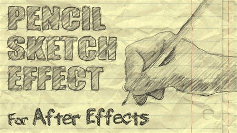 Pencil Sketch Effect (Pencil Drawing Looks for Footage) - After Effects - YouTube