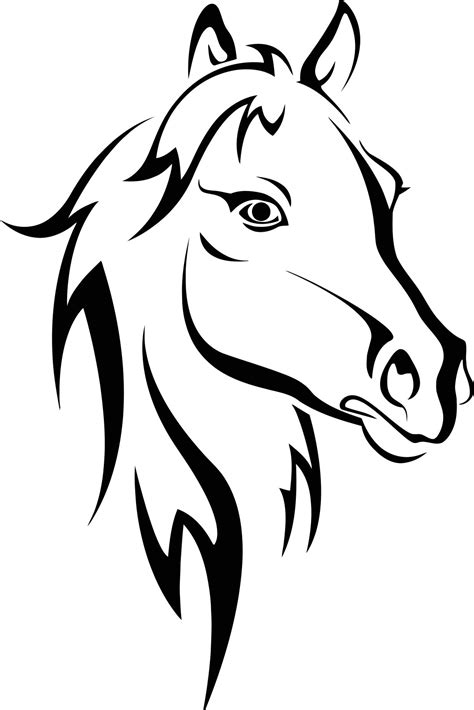 Horse Stencil Free Vector cdr Download - 3axis.co