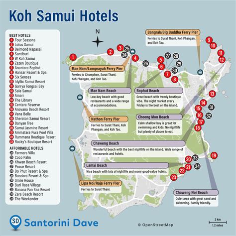 KOH SAMUI HOTEL MAP