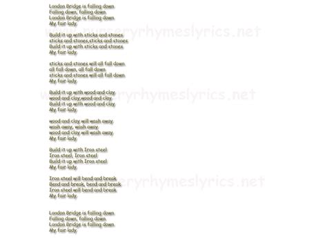 London Bridge Is Falling Down Lyrics