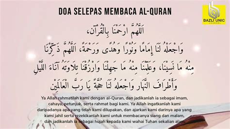 Doa Selepas Quran - Nehru Memorial