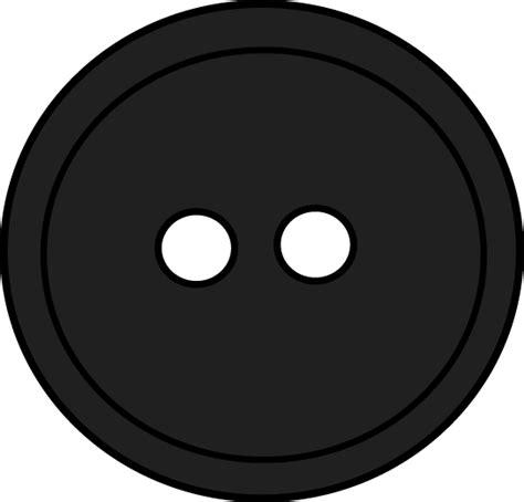 Download Black Round Button With 2 Hole PNG Image for Free