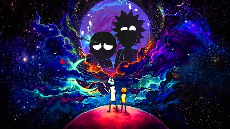 1920x1080 Resolution Rick and Morty in Outer Space 1080P Laptop Full HD Wallpaper - Wallpapers Den