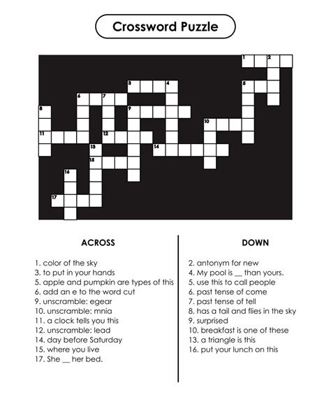 Elementary Art Crossword - 7 Free PDF Printables | Printablee